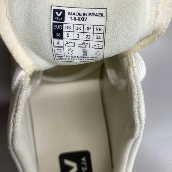 NEW VEJA CAMPO White Leather Sneakers Men’s 5 Casual - Picture 3 of 6